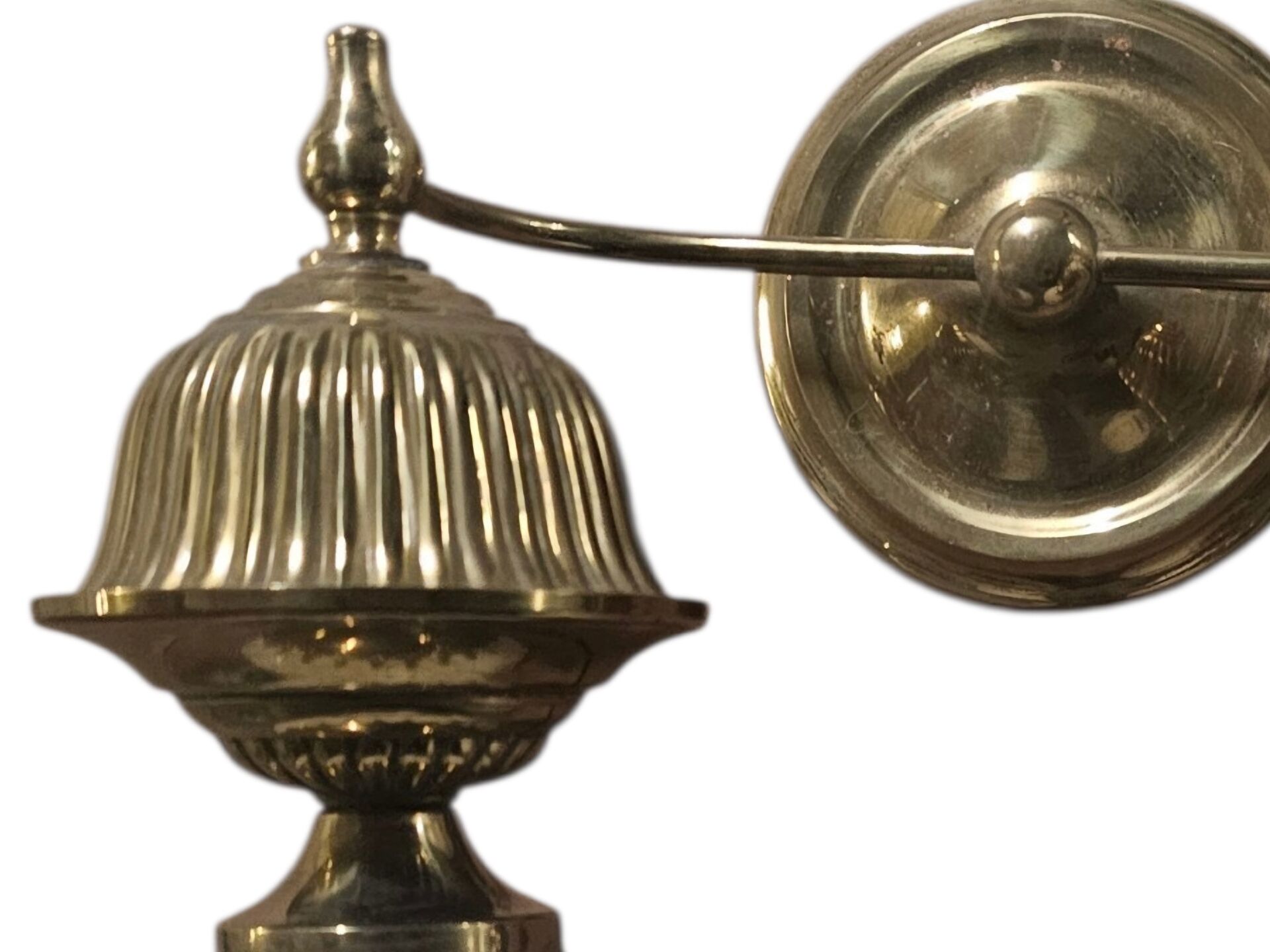 Antique double opaline wall light — Gilded brass — Belle Époque — 19th/20th century