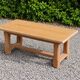 Table basse vintage en chêne style table de ferme – bois naturel – 103 cm