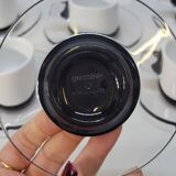 Guzzini Coffee Set 6 Porcelain Espresso Cups and 6 Plexiglas Saucers