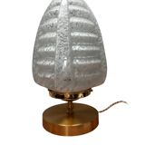 Skyscraper Art Deco globe table lamp with gold base