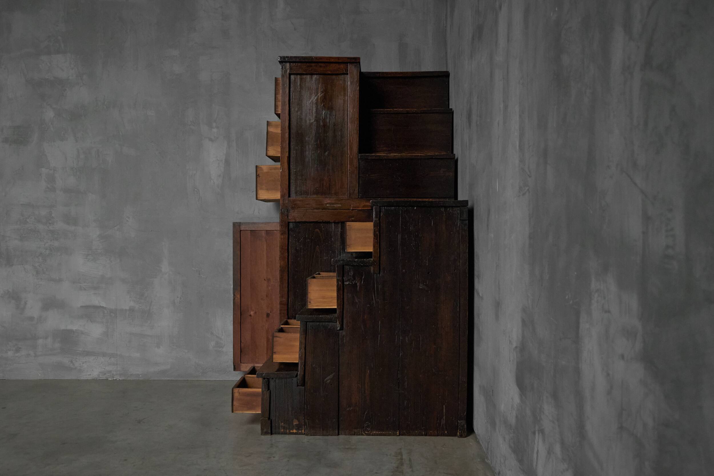 Kaidan Tansu Japanese stair chest, Japan, 19th century