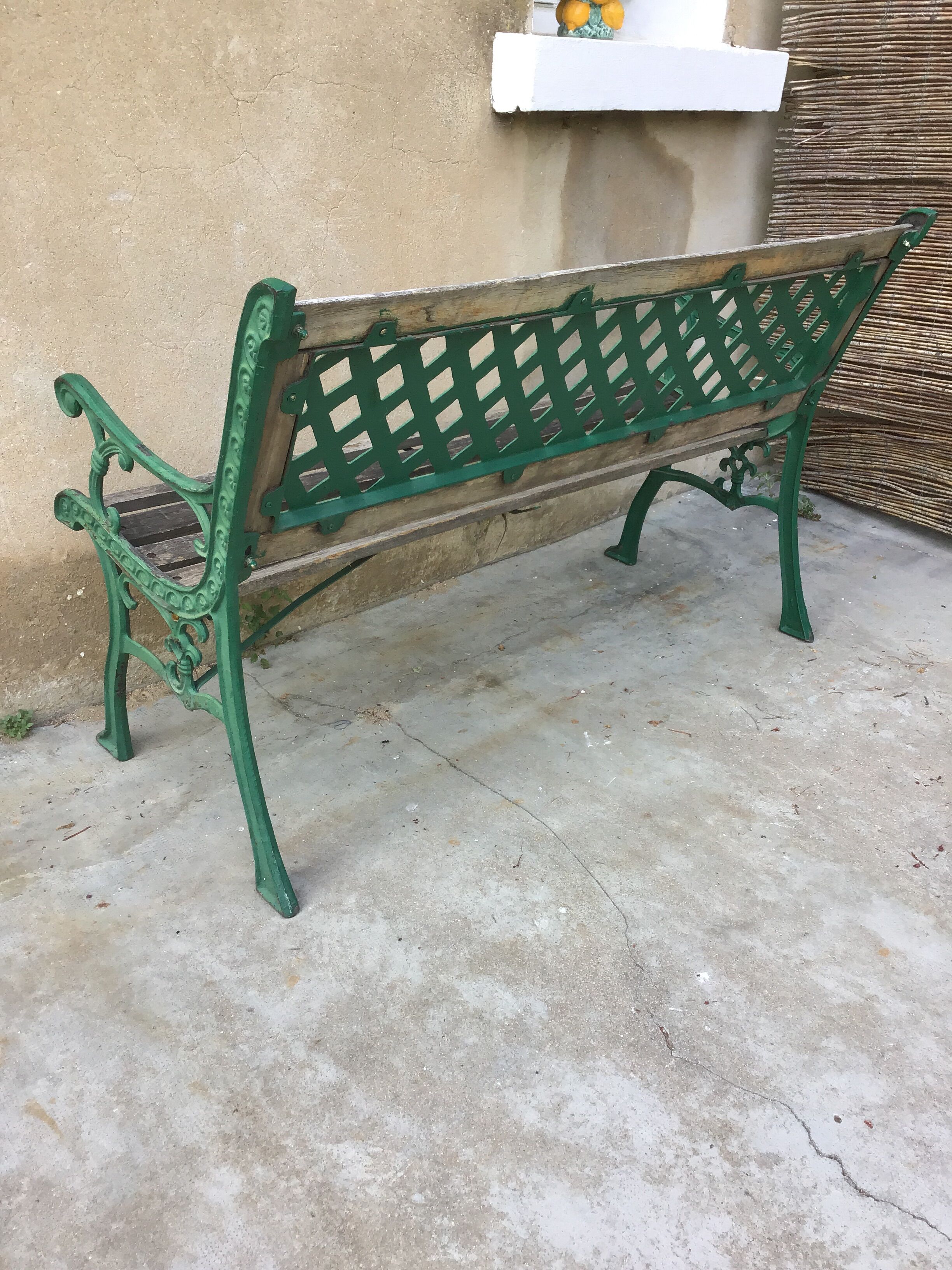 Cast iron garden bench