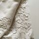 Cloth of linen embroidered setback richelieu figure cp thread Castle