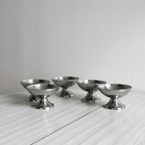 6 coupelles sur pied en inox style Letang Remy