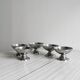 6 coupelles sur pied en inox style Letang Remy