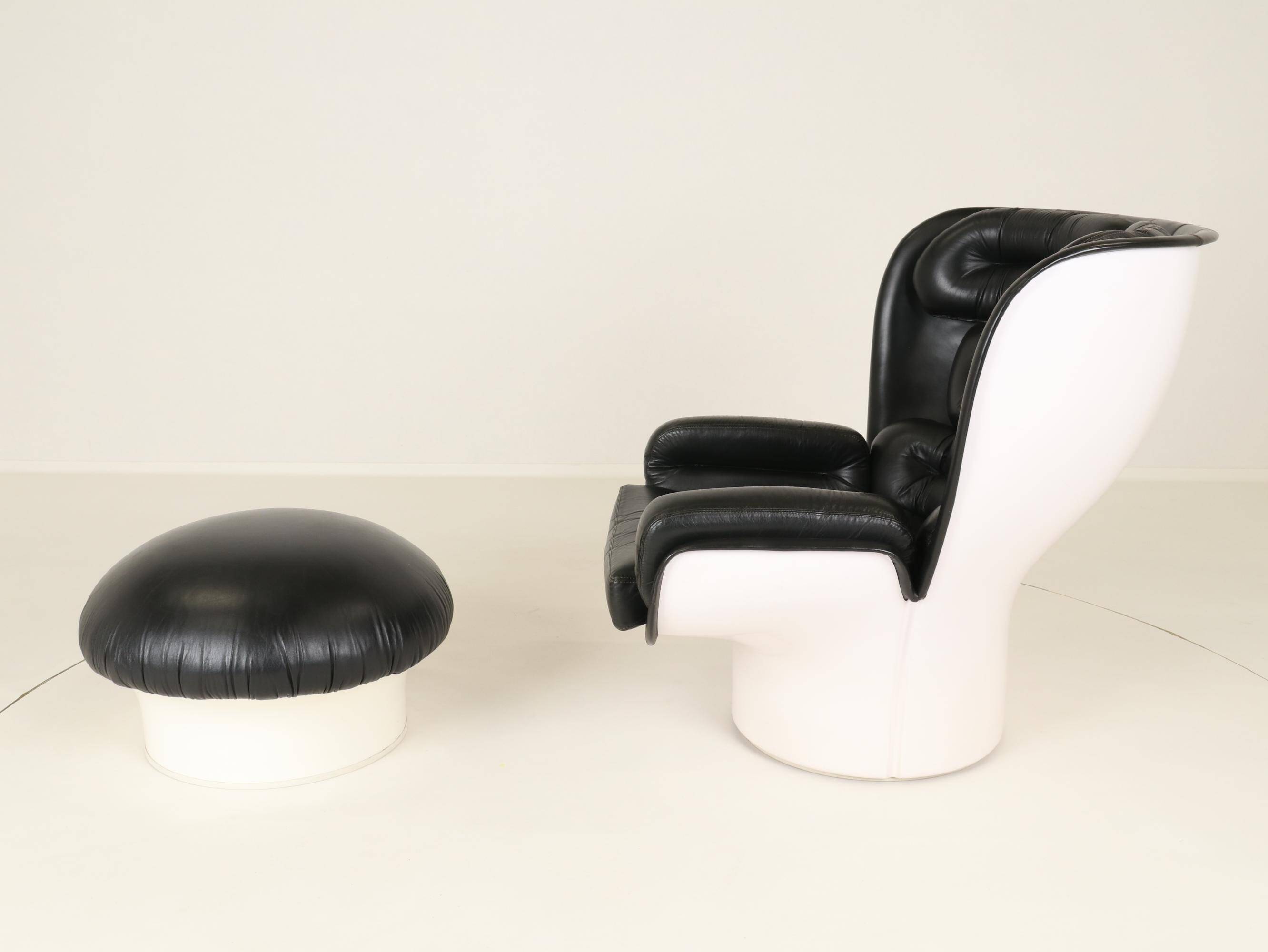Elda Chair and Ottoman by Joe Colombo for Comfort, Italy, 1970s