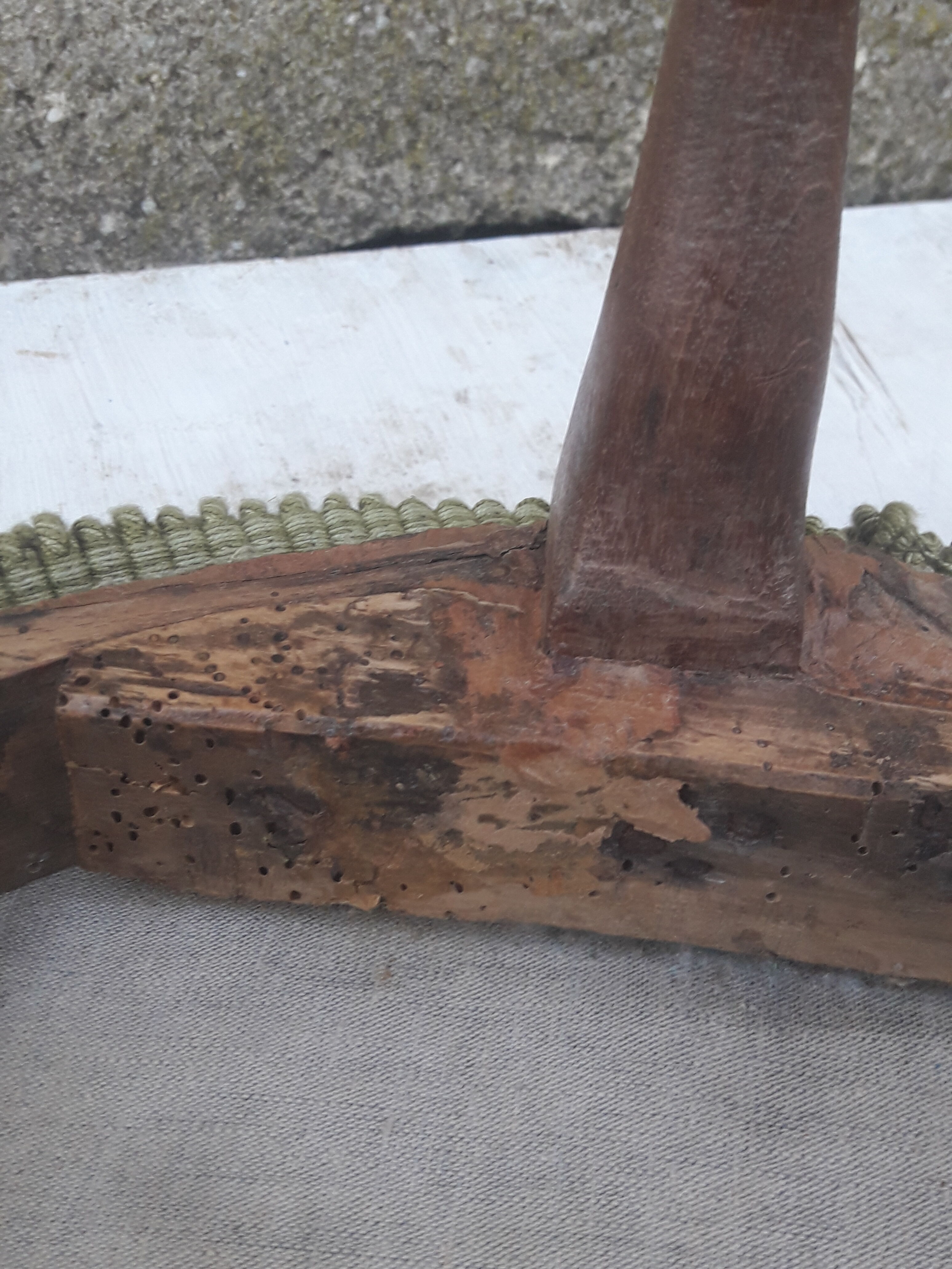 Rests feet in green velvet with fringed diam 32 cm