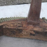 Rests feet in green velvet with fringed diam 32 cm