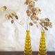 2 yellow vintage carafes