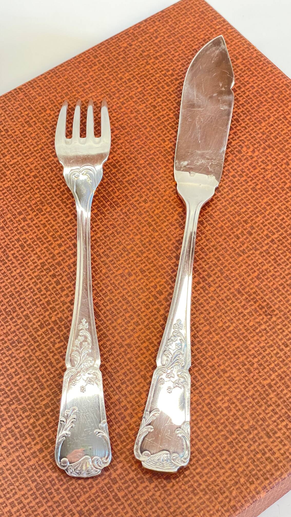 PLATIL 12 Couverts à Poisson  Métal Argenté