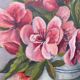 Large still life with pink flowers