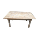 Farm table with cut feet