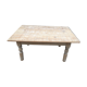 Farm table with cut feet