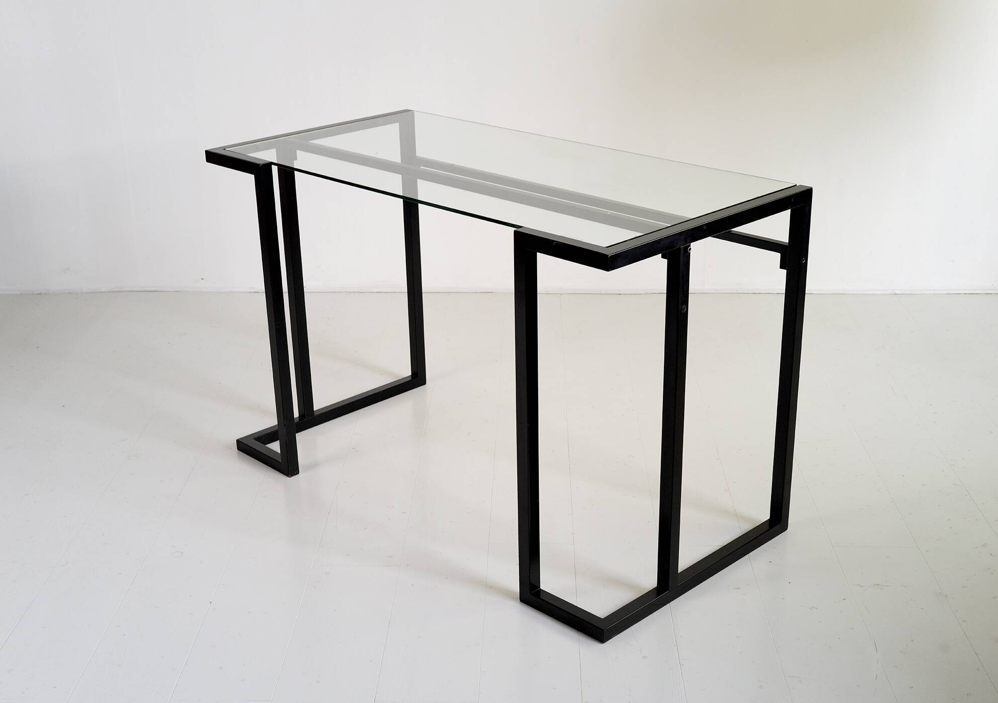 Artelano, glass and metal desk, France 1980