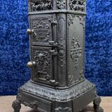 Beautiful cast iron stove, pagoda model, from Varigney in Haute Saône