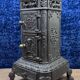 Beautiful cast iron stove, pagoda model, from Varigney in Haute Saône