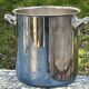 Champagne bucket cooler silver metal shell socket, Gallia Christofle