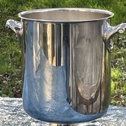 Champagne bucket cooler silver metal shell socket, Gallia Christofle