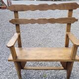 Banc en bois avec dossier