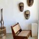Large Timor mask in patinated wood H:50cm (2)