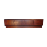 Vintage Scandinavian teak bass row