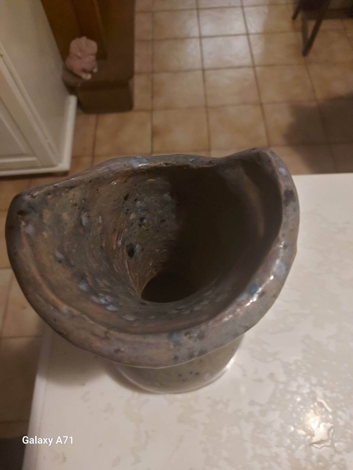 Jug, ancient glazed stoneware pitcher.