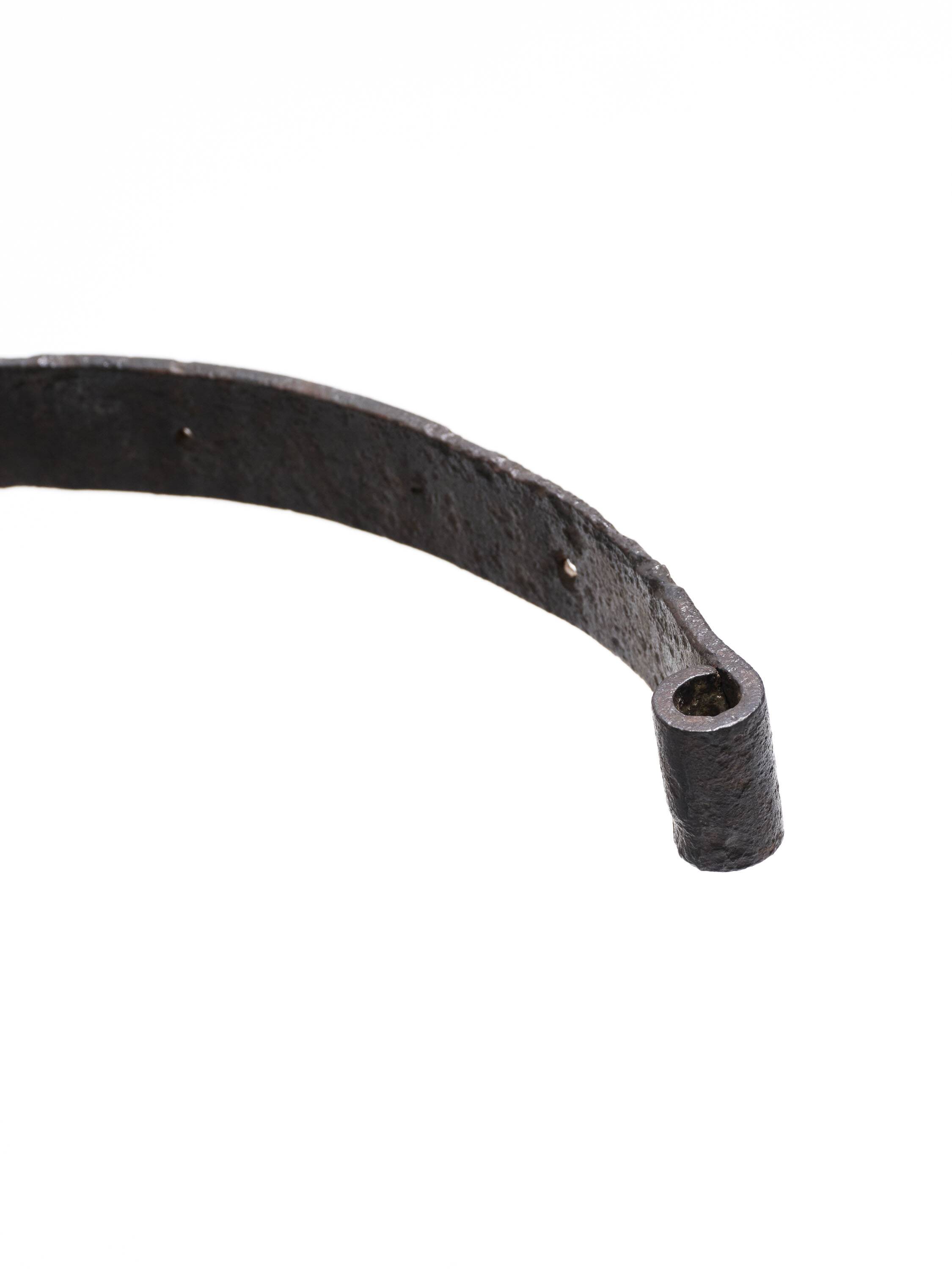Sculptural steel chair, 1980s