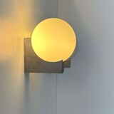 Pair of vintage wall lights, metal and opaline, France 1970