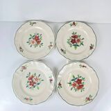 Set of 4 Sarreguemines "Amazonas" dinner plates, late 19th-early 20th century