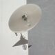 Wall lamp in opaline chrome scrolls Art Deco