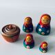 Ancient Matriochka, vintage Russian dolls