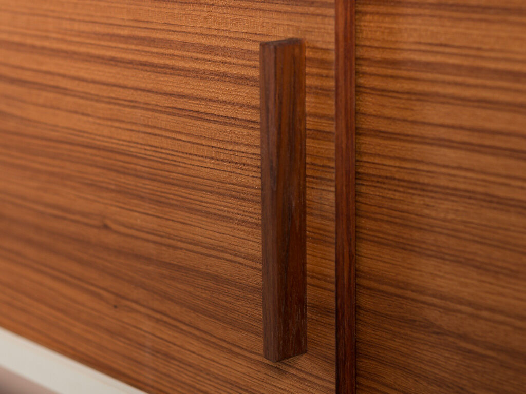 Teak TV stand / cabinet with 4 storage spaces