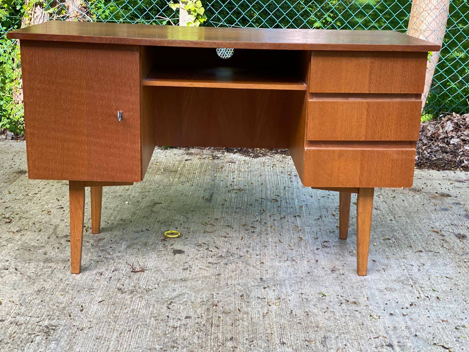 Scandinavian wooden desk from the 50s/60s, 120cm