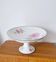 Coupe à fruits porcelaine de Haviland motif dalhia rose sur fond blanc
