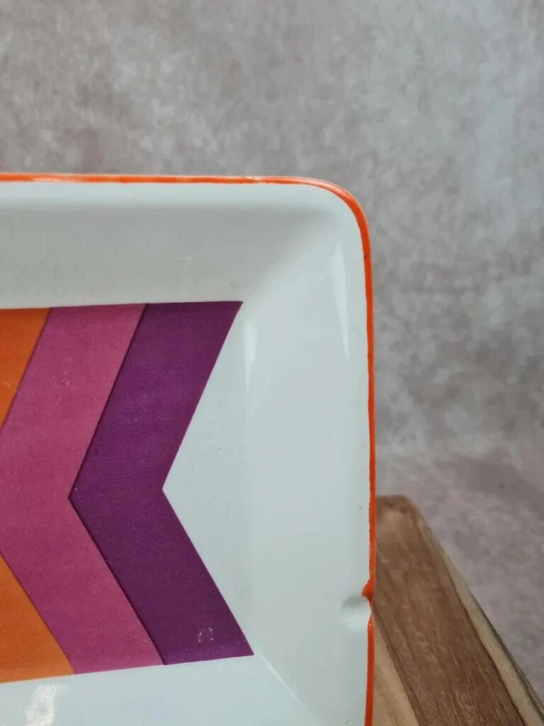 Pocket tray / ashtray Gien "arrows" vintage 70s