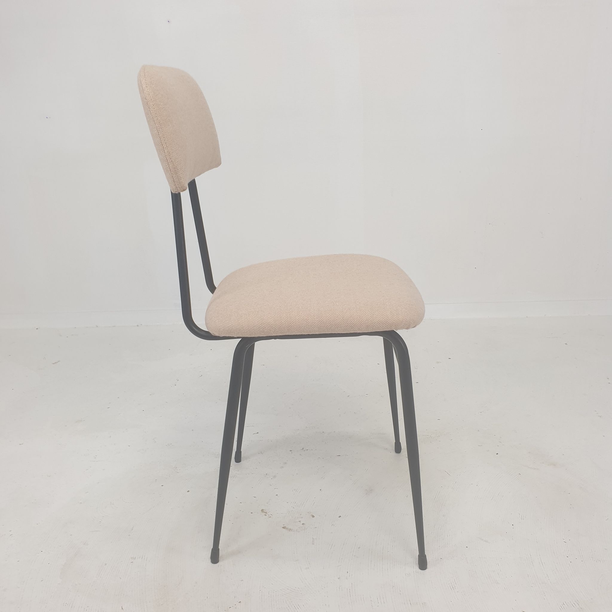 Set of 4 Italian Metal Dining Chairs, 1960's