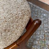Teak and two-seater wool sofa from the 60s