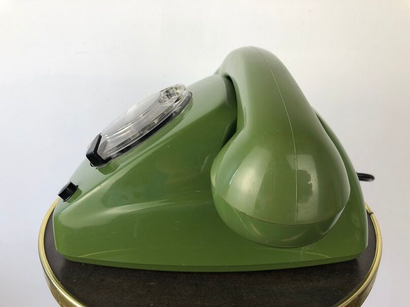 Green phone with vintage dial from the 70s