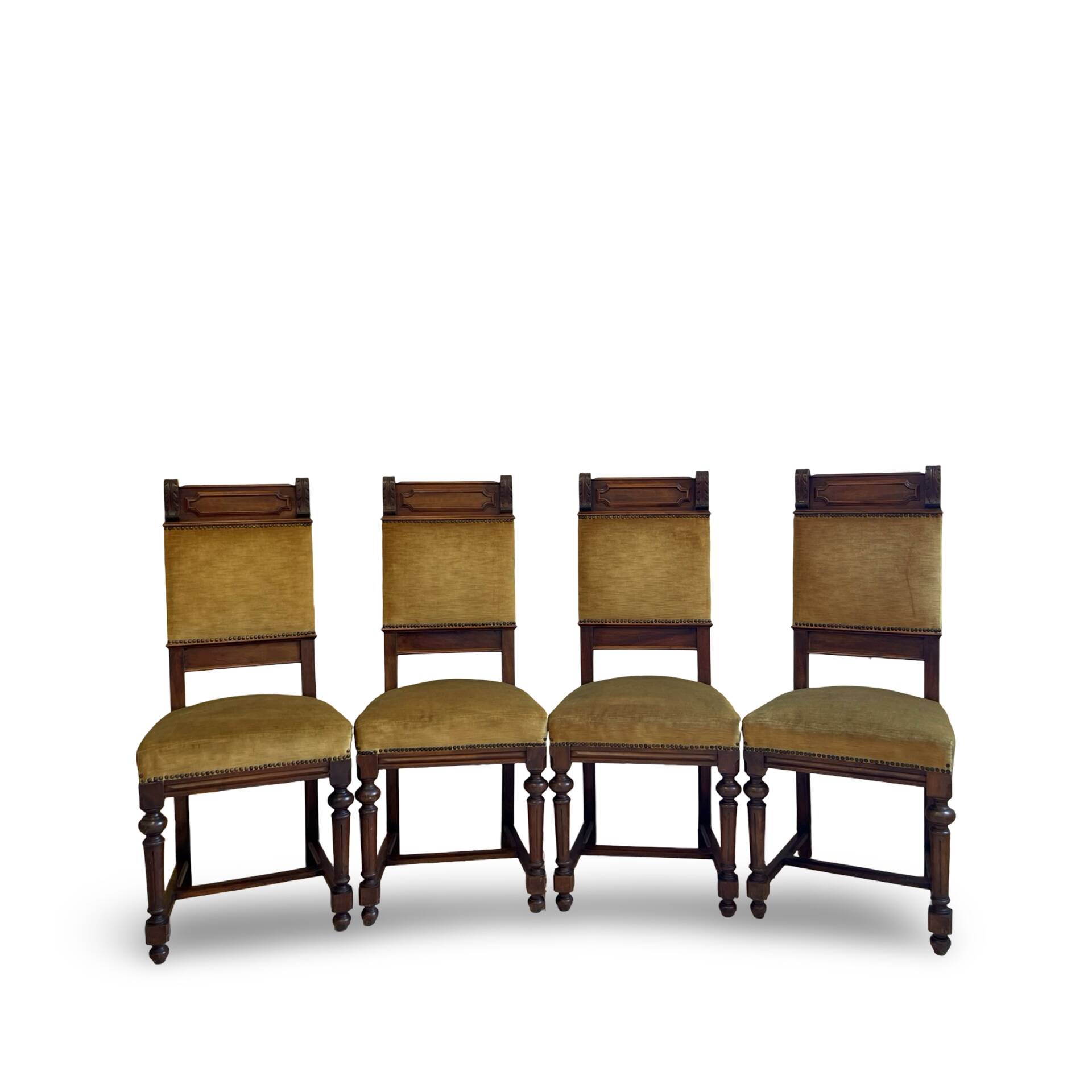 four Victorian dining chairs