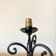 Wrought iron lamp, 2M fabric cable, conical lampshade