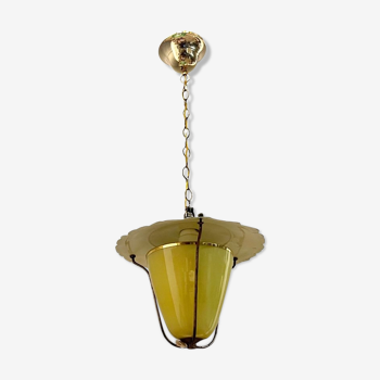 Vintage italian opaline glass lamp, 1950s