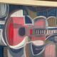 Huile sur panneau originale suédoise – « Guitare » par Ingemar Hammar – Datée de 1964 – Vintage et encadrée