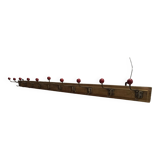 1960s school coat rack with 10 hooks
