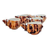 1960 (60's) tea or coffee service, shell shape, Vallauris