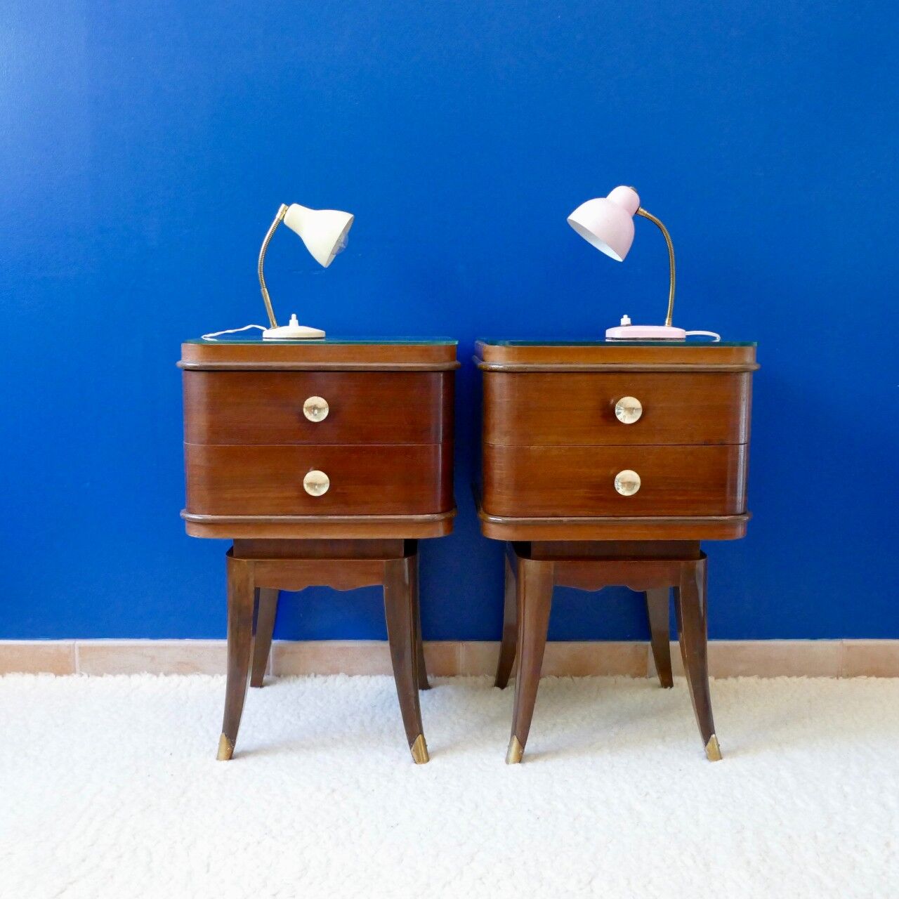 Pair of art deco bedside tables