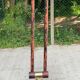 Vintage Italian floor lamp with burgundy marble effect and round dome