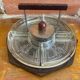Serving Tray Wood & Chrome + Molded Glass Bowls Kitchen Wine