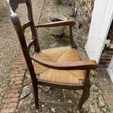 Set of 2 wooden armchairs and canage