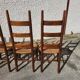 Serie de 6 chaises paillees