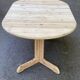 Round stripped extendable dining table in the style of Rainer Daumiller Hirtshals Sa.